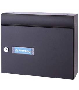 Buzones Verticales Milenio V4000-06, con cuerpo de acero NEGRO y puerta de aluminio ANTRACITA