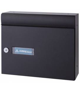 Buzones Verticales Milenio V4000-04, con cuerpo de acero NEGRO y puerta de aluminio NEGRO