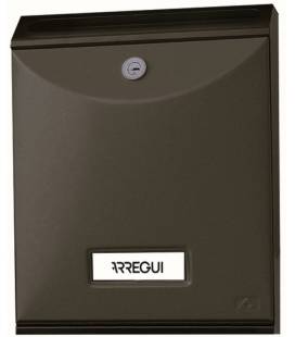 Buzón Future V1000-04, con cuerpo de acero Negro y puerta de acero Negro.
