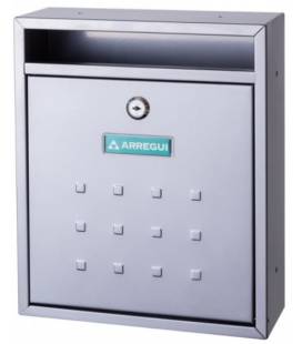 Buzón MIRA V1300-02, con cuerpo y puerta en acero Plata