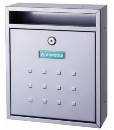 Buzón MIRA V1300-02, con cuerpo y puerta en acero Plata