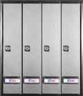 Buzones btv, Serie Prisma-acceso-superior 46129, con cuerpo en acero pintado negro y puerta en acero Plata - g4