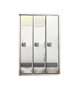 Buzones btv, Serie Prisma-acceso-superior 36130, con cuerpo en acero inoxidable inox brillo y puerta en acero-inox-brillo g3