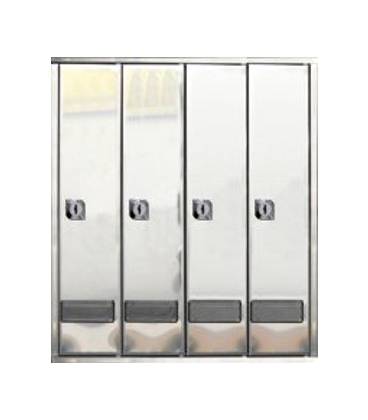 Buzones btv, Serie Prisma-acceso-superior 46130, con cuerpo y puerta en acero Inoxidable Brillo - g4 