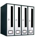 Buzón Joma, AZ 90 FRONT -71084- Cuerpo y puerta en acero electrocincado NEGRO / INOX BRILLO AISI 430, (4 unidades)