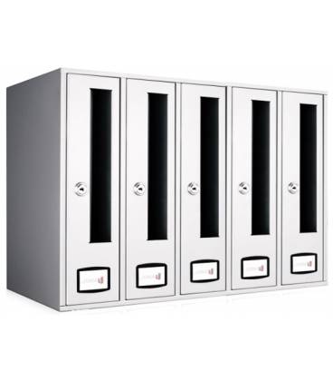 Buzón Joma, AZ 90 FRONT -71102-Con cuerpo y puerta en acero electrocincado BLANCO NIEVE- (5 unidades), carga frontal