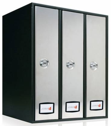 Buzón Joma, AZ 90 Top- 71037- Con cuerpo en acero electrocincado NEGRO / PINTURA INOX- carga superior.