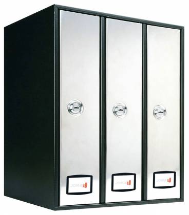 Buzón Joma, AZ 90 TOP - 71073 - Con cuerpo y puerta en acero electrocincado NEGRO / INOX BRILLO AISI 430