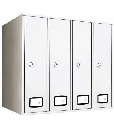 Buzón Joma, AZ 90 Top- 71104- Con cuerpo y puerta en acero electrocincado de 4 unidades, color BLANCO