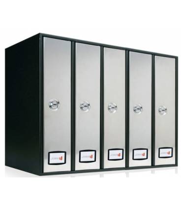 Buzones Joma -AZ 90 Top- 71105- Con cuerpo y puerta en acero electrocincado NEGRO / PINTURA INOX- carga sup. 5 unidades