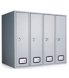 Buzón Joma AZ 90 TOP - 71031- con cuerpo y puerta en acero electrocincado PINTURA INOX- antihuellas- 4 unidades