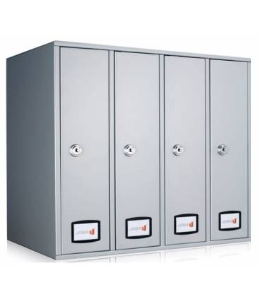 Buzón Joma AZ 90 TOP - 71031- con cuerpo y puerta en acero electrocincado PINTURA INOX- antihuellas- 4 unidades