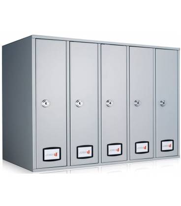 Buzón Joma -AZ 90 TOP - 71039- Con Cuerpo y puerta enacero electrocincado PINTURA INOX (antihuellas), 5 unid, carga superior