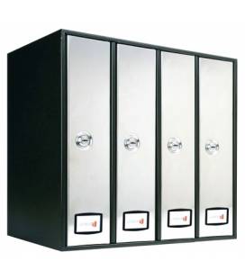 Buzón Joma, AZ 90 TOP - 71083 - Con cuerpo y puerta en acero electrocincado NEGRO / INOX BRILLO AISI 430