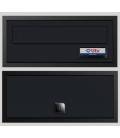 Buzón VIENA (doble acceso) 11432 - Con cuerpo y puerta de aluminio pintado en Negro