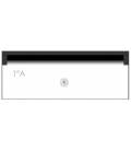 Buzón de Joma, Skyline H3425 - 90337U - Con cuerpo de acero electrocincado negro y puerta de acero electrocincado blanco