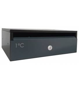 Buzón de Joma, Skyline H3425 - 90357U - Con cuerpo de acero electrocincado negro y puerta de acero electrocincado Antracita
