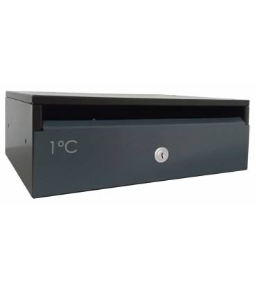 Buzón de Joma, Skyline H3425 - 90357U - Con cuerpo de acero electrocincado negro y puerta de acero electrocincado Antracita