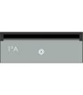 Buzón de Joma, Skyline H3425 - 90358U - Con cuerpo de acero electrocincado negro y puerta de acero electrocincado Pintura Alumin
