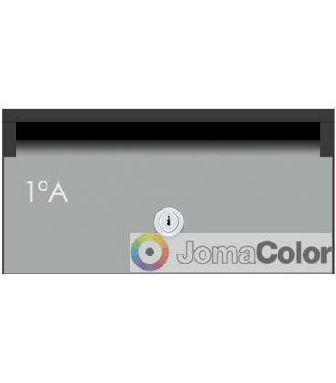 Buzón de Joma, Skyline H2435 - 90377U - Con cuerpo de acero electrocincado negro y puerta de acero electrocincado JomaColor 