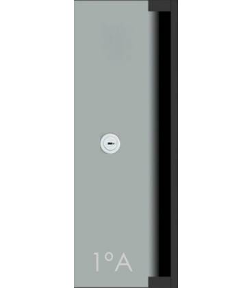 Buzón de Joma, Skyline V3425 - 90358VU - Con cuerpo de acero lacado negro y puerta de acero termolacado Pintura Inox