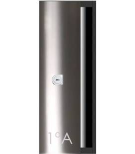 Buzón de Joma, Skyline V3425 - 91382VU - Con cuerpo de acero lacado Plata y puerta de acero inoxidable INOX BRILLO AISI 430
