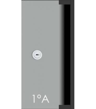 Buzón de Joma, Skyline V2435 - 90376VU - Con cuerpo de acero lacado negro y puerta de acero termolacado Pintura Inox