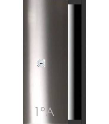 Buzón de Joma, Skyline V2435 - 91381VU - Con cuerpo de acero lacado Plata y puerta de acero inoxidable INOX BRILLO AISI 430