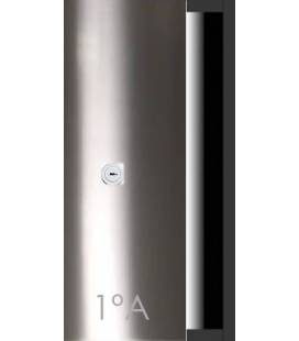 Buzón de Joma, Skyline V2425 - 91380VU - Con cuerpo de acero lacado Plata y puerta de acero inoxidable INOX BRILLO AISI 430