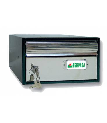 BUZONES URBAN 25 - Con cuerpo de acero electrozincado Negro y puerta de acero inoxidable INOX.