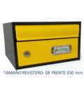 BUZONES URBAN 35 - Con cuerpo de acero electrozincado negro y puerta de acero electrozincado amarillo.