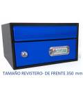 BUZONES URBAN 35 - Con cuerpo de acero electrozincado negro y puerta de acero electrozincado Azul