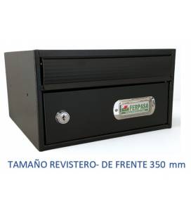 BUZONES URBAN 35 - Con cuerpo y puerta de acero electrozincado NEGRO.