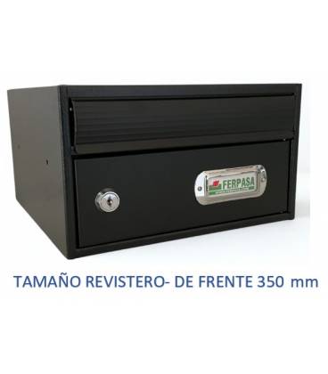 BUZONES URBAN 35 - Con cuerpo y puerta de acero electrozincado NEGRO.