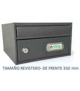 BUZONES URBAN 35 - Con cuerpo y puerta de acero electrozincado GRIS FORJA