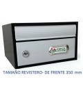 BUZONES URBAN 35 - Con cuerpo de acero electrozincado NEGRO y puerta de acero electrozincado PLATA