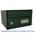 BUZONES URBAN 35 - Con cuerpo de acero electrozincado NEGRO y puerta de acero electrozincado VERDE OSCURO