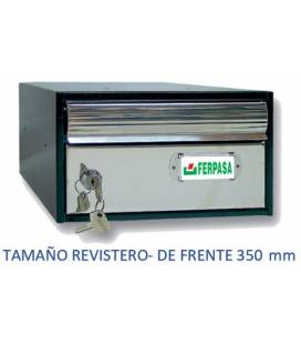 BUZONES URBAN 35 - Con cuerpo de acero electrozincado NEGRO y puerta de acero inoxidable INOX