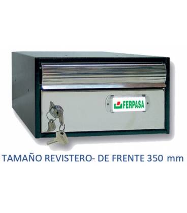 BUZONES URBAN 35 - Con cuerpo de acero electrozincado NEGRO y puerta de acero inoxidable INOX