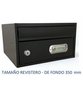 BUZONES URBAN 2535 - Con cuerpo y puerta de acero electrozincado NEGRO. 