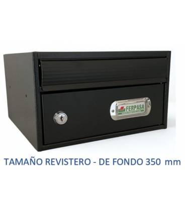 BUZONES URBAN 2535 - Con cuerpo y puerta de acero electrozincado NEGRO. 