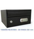 BUZONES URBAN 2535 - Con cuerpo y puerta de acero electrozincado NEGRO. 