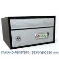 BUZONES URBAN 2535 - Con cuerpo de acero electrozincado NEGRO y puerta de acero electrozincado PLATA 