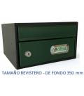 BUZONES URBAN 2535 - Con cuerpo de acero electrozincado negro y puerta de acero electrozincado verde oscuro