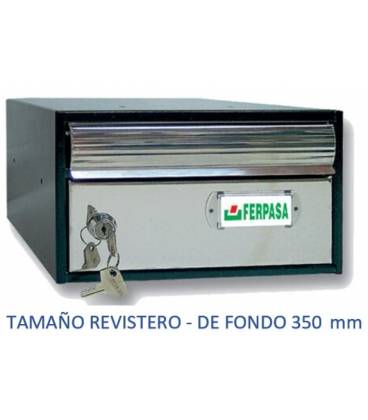 BUZONES URBAN 2535 - Con cuerpo de acero electrozincado negro y puerta de acero electrozincado amarillo. 