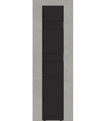 Univers - Buzón de paquetería inteligente, columna U4204B - Negro - Sin Pantalla