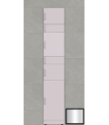 Univers - Buzón de paquetería inteligente, columna U4205B - negro/Inox - Sin Pantalla