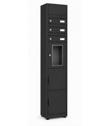 BUZONES UNIVERS PAQUETERIA INTELIGENTE CON PANTALLA + BUZONES DE CORREO - U4204P3 NEGRO TEXTURADO