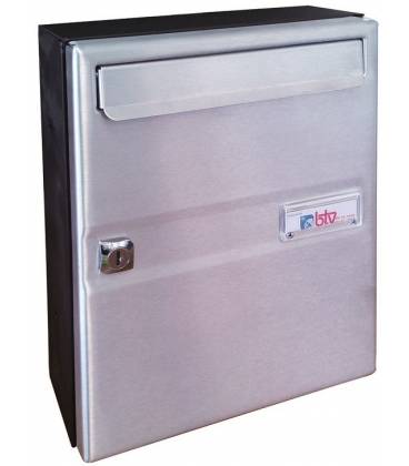 Buzones Btv, Venus 14426 cuerpo de acero negro pintado y puerta de Acero Plata, apto para el interior.