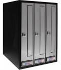 Buzones BTV Prisma Acceso Frontal 36310, cuerpo en acero negro pintado y puerta en acero Inox, G3. Carga Frontal.